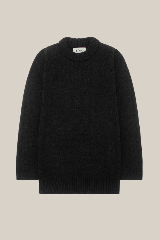 GRAPHITE MERINO WOOL AND CASHMERE JUMPER
