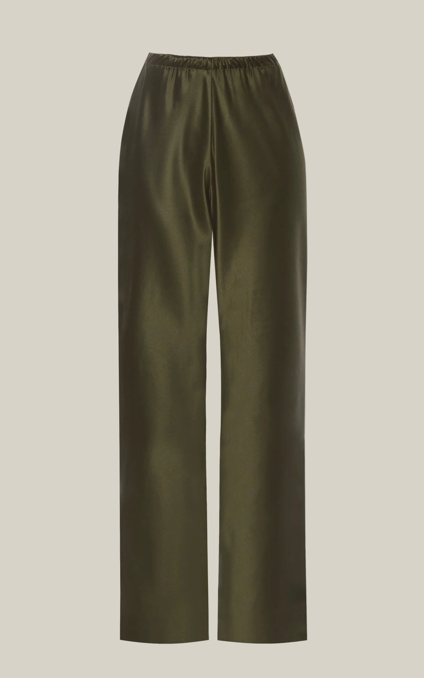 MOSS SILK BIAS TROUSERS